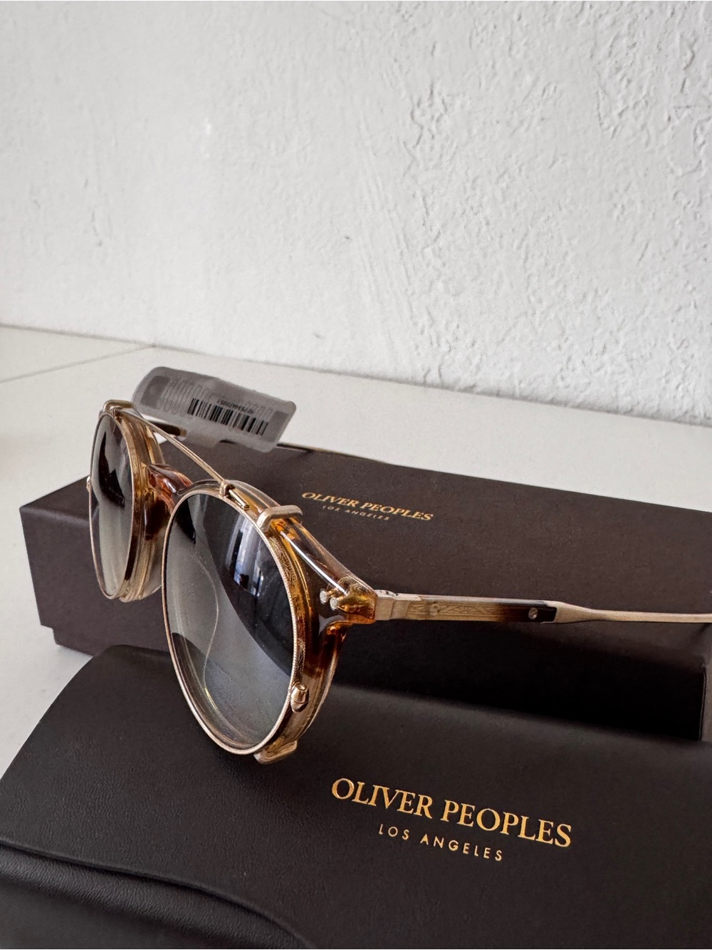 Oliver Peoples // Brunello Cucinelli Round Tortoiseshell Sunglasses - Picture 2 of 12